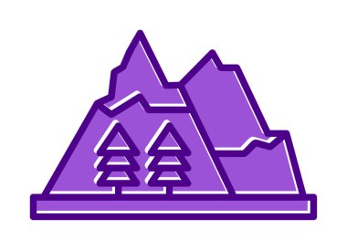 basit vektör izole dağ simgesi 