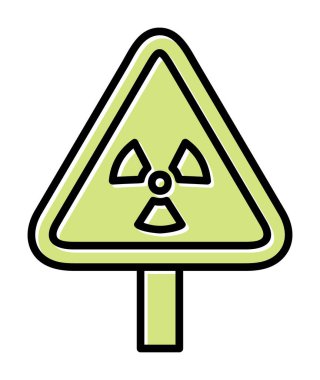 Radyasyon işareti. Web simgesi basit tasarım