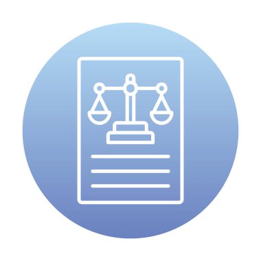 düz kanun simgesi vektör illüstrasyonu