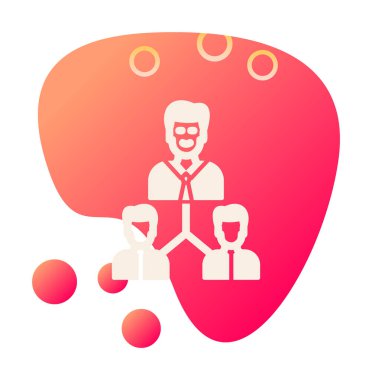 Takım çalışması kavramının iş dünyası simgesi, vektör illüstrasyonu 