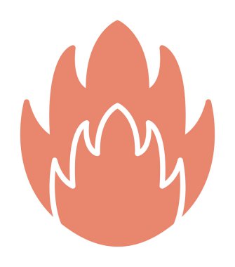 Ateş simgesi tasarımının vektör illüstrasyonu