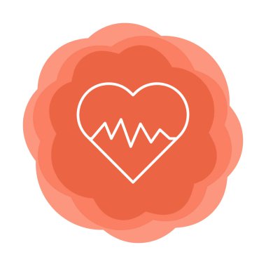 Kalp simgesi, vektör illüstrasyonu basit tasarım