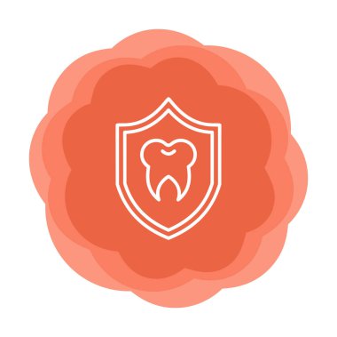 Diş Koruma simgesinin vektör illüstrasyonu 