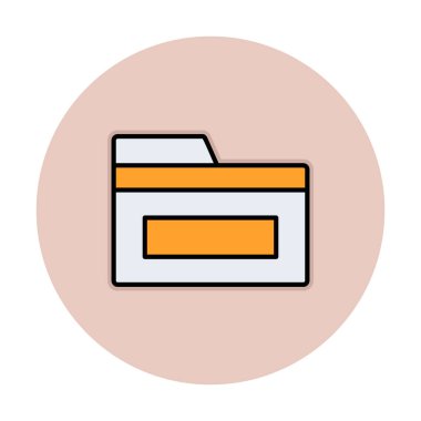 klasör web simgesi, vektör çizim