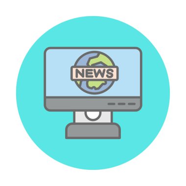 Haber bülteni. Web simgesi basit illüstrasyon                   