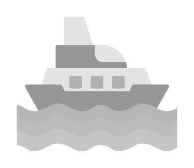 Gemi simgesi, vektör illüstrasyonu