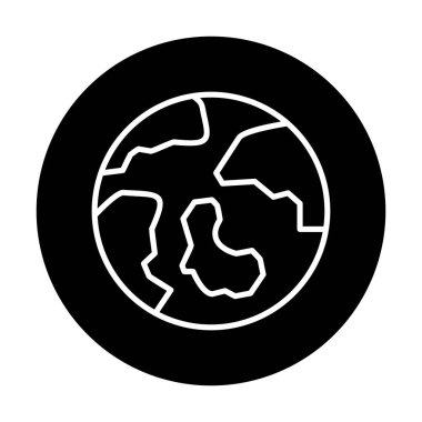 earth icon, vector illustration simple design