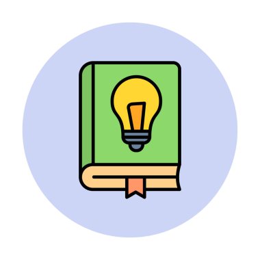 Fizik Kitabı vektör illüstrasyonu, simge ögesi arkaplanı