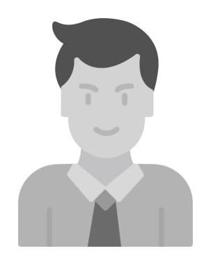 Man web simgesi, vektör illüstrasyonu 