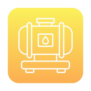 Fabrika tankı simgesi, vektör illüstrasyonu