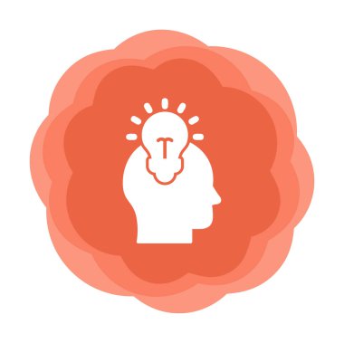 ampul insan fikri ikon vektör illüstrasyon tasarımı