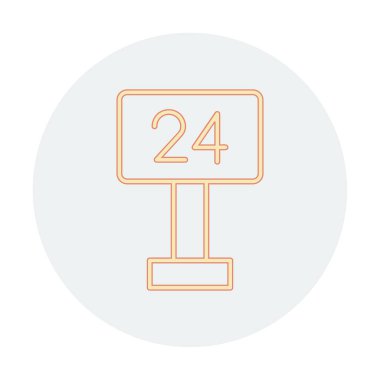 24 saat simge vektör çizim