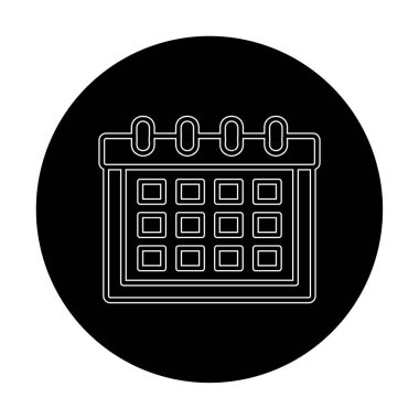 düz basit takvim vektör çizimi