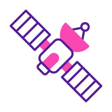 Uydu Simgesi, vektör illüstrasyonu 