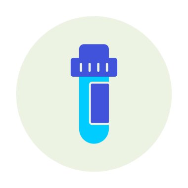 Modern eğitim ikonunun vektör çizimi. Test Tübü                                   
