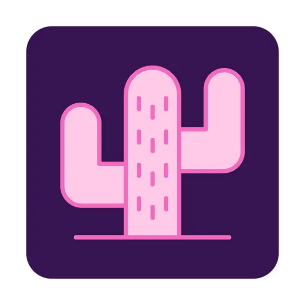 stock vector cactus icon, simple design illustration  