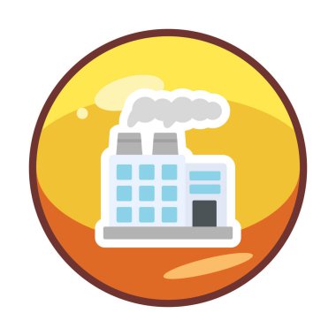 Factory icon, vector illustration simple design