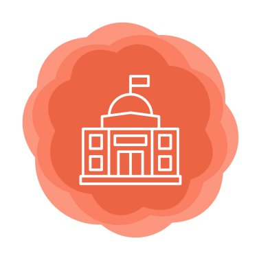 Elçilik oluşturma vektör çizgisi simgesi, 