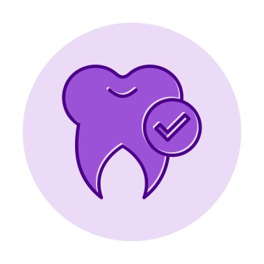 Sağlık Dişleri simgesi, vektör illüstrasyonu  