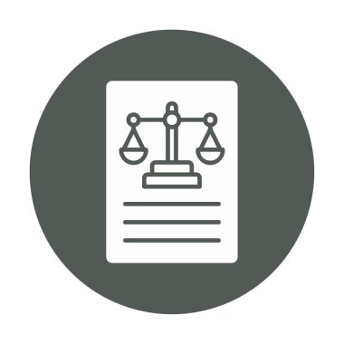 düz kanun simgesi vektör illüstrasyonu