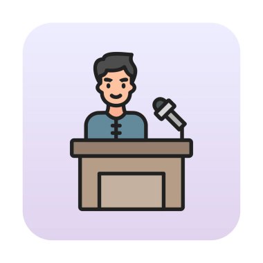 Basın Konferansı vektör illüstrasyonu