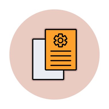 Çalışma Raporu. Web simgesi basit illüstrasyon