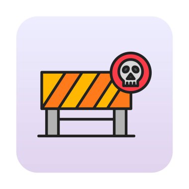 Tehlike Öndeki Yol İşareti, vektör çizimi