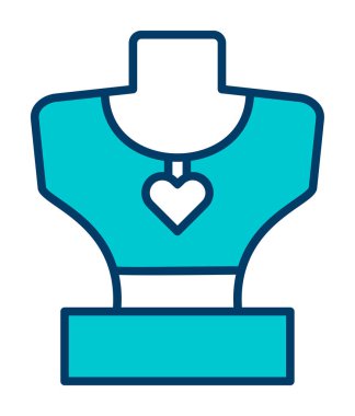 Kolye düz simgesi, vektör çizim                  