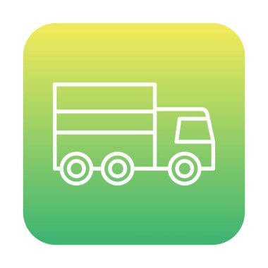 kamyon simgesi, vektör illüstrasyonu