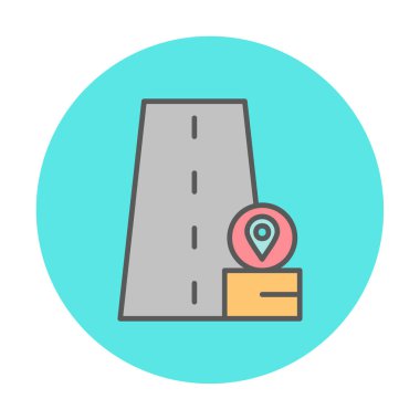 konum pin simgesi, vektör illüstrasyonu basit tasarım