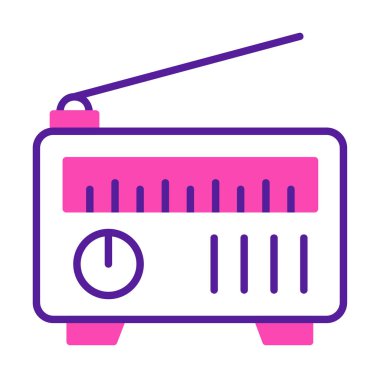 radyo simgesi web basit illüstrasyon