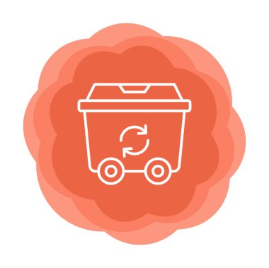 Çöp vektörü simgesi geri dönüşüm işareti