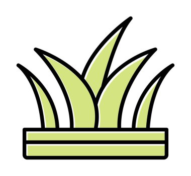 Çim simgesi, vektör illüstrasyonu 