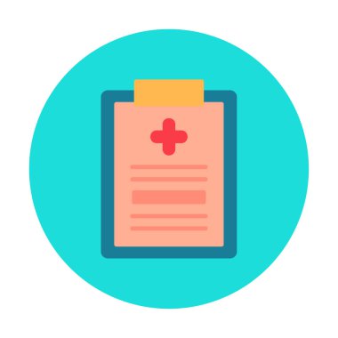 Tıbbi Kayıtlar ikonu. Basit resimleme                                 