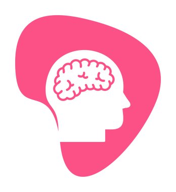 düz beyin ikonu. düz tasarım biçimi