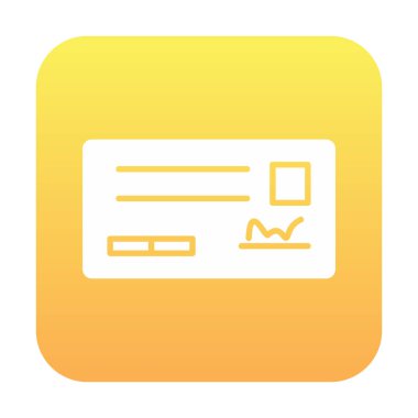 Çek çizgisi vektör simgesi