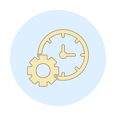 Zaman Yöneticisi web simgesi vektör illüstrasyonu