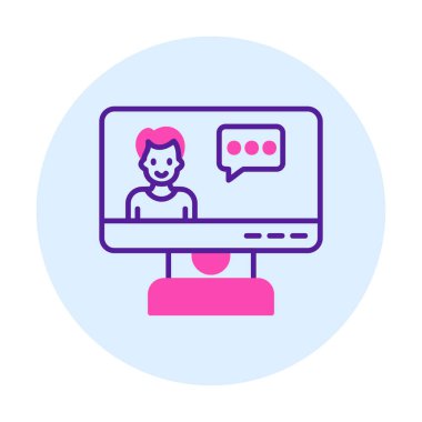 TV haber simgesi, vektör illüstrasyonu basit tasarım