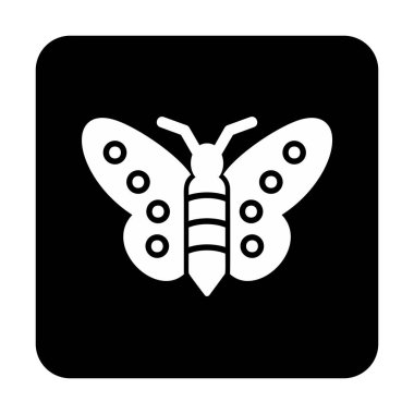 Kelebek Vektör Simgesi Düz Çizim 