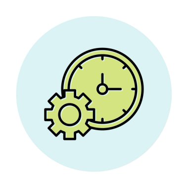 Zaman Yöneticisi web simgesi vektör illüstrasyonu