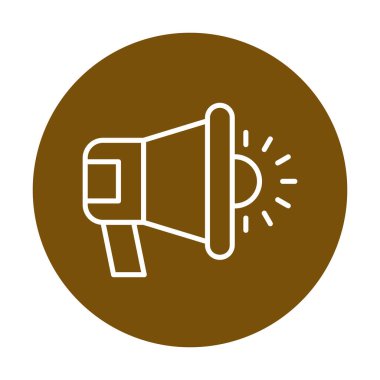 megafon simgesi vektörü web ve mobil tasarımınız için beyaz arkaplanda izole edilmiş, megafon logosu konsepti 