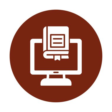 çevrimiçi kütüphane rengi vektör illüstrasyonu                        