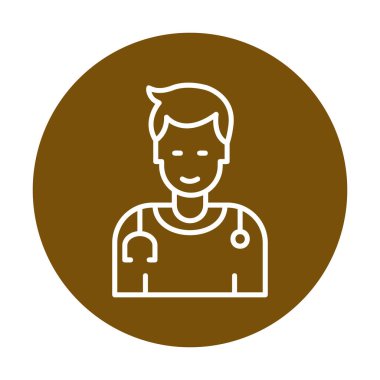 Doktor simgesinin vektör çizimi