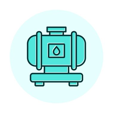 Fabrika tankı simgesi, vektör illüstrasyonu