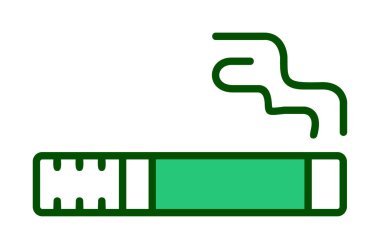 sigara yassı simgesi, vektör illüstrasyonu  