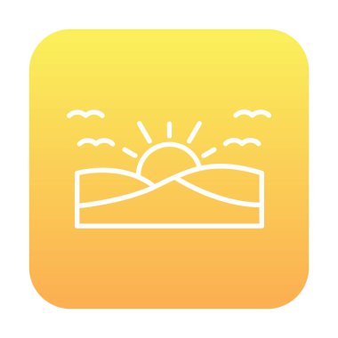 gün batımı ve deniz vektör çizimi tasarımı