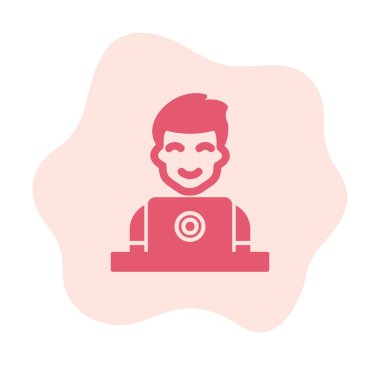 Düz Çalışma Kullanıcı simgesi vektör çizimi