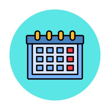 düz basit takvim vektör çizimi