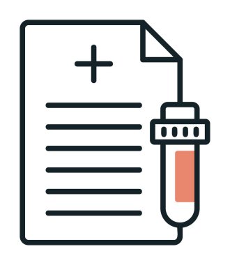 Test Raporu simgesi, vektör illüstrasyonu 