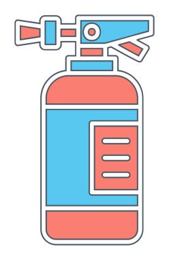 Yangın söndürücüsü. Web simgesi vektörü